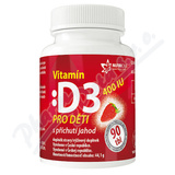 Vitamn D3 400IU pro dti - jahoda tbl. 90