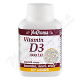 MedPharma Vitamin D3 1000 I.U. tob.107