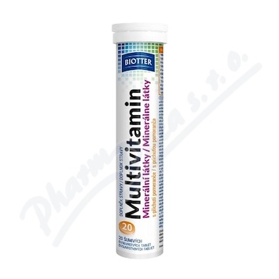 Biotter Multivitamín minerální látky 20ks šum.tbl.